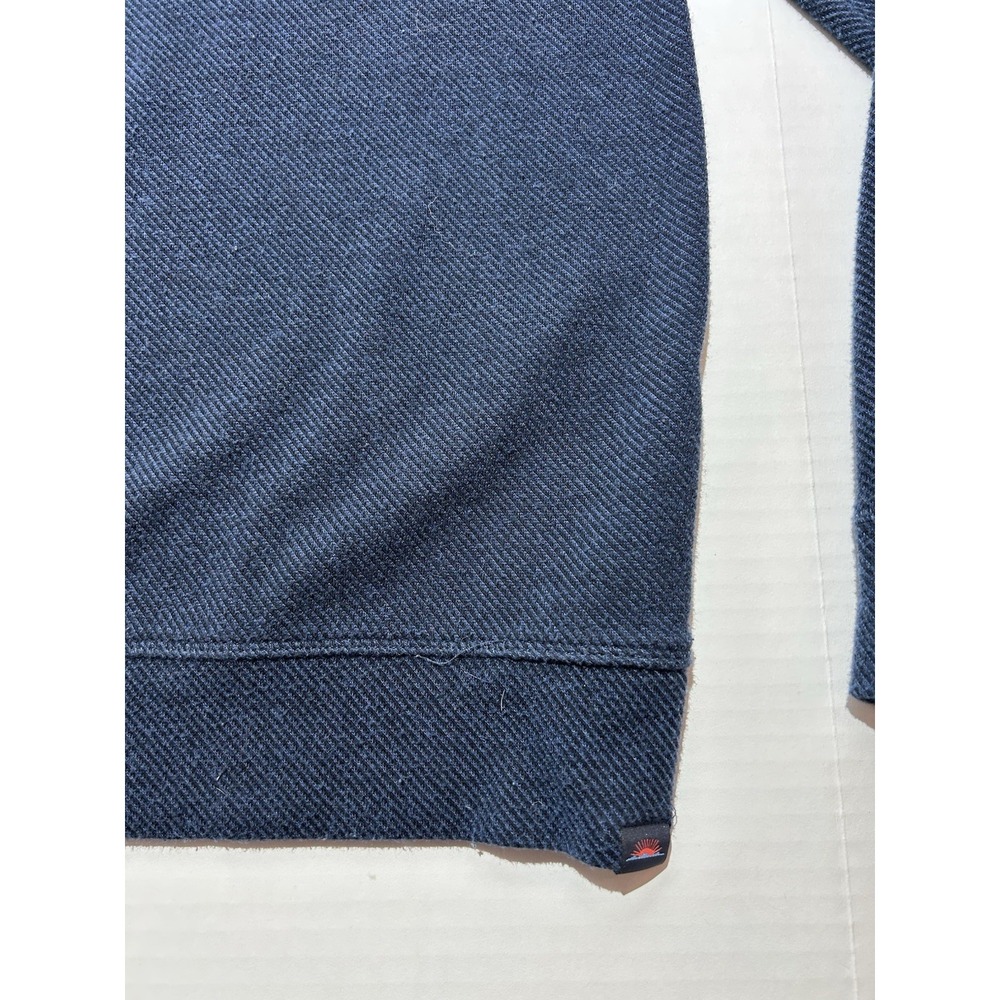 Faherty Legend Sweater 1/4 Zip Pullover Navy Blue Men's Size Medium Casual EUC - Picture 5 of 8